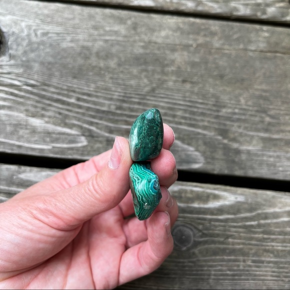 Malachite Chrysocolla 2 Piece Set - Picture 6 of 11